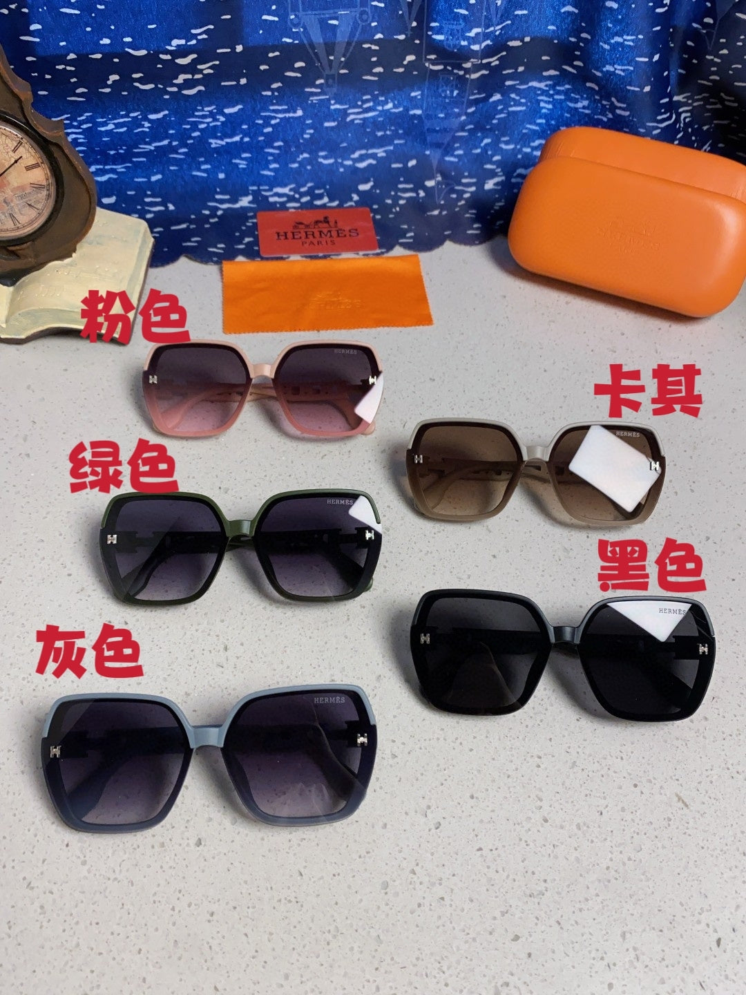 Hermès Polarized Round Silver Lens Sunglasses for Women - detail image 12