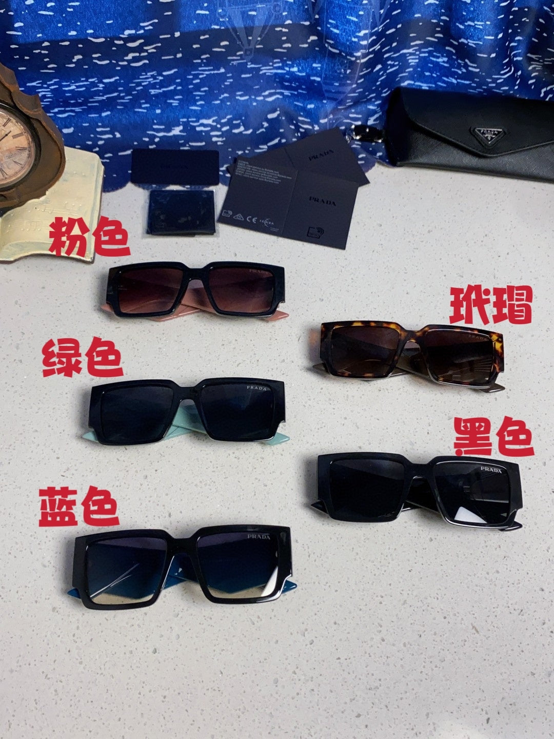 Prada Fashion Black Lens Sunglasses for Men & Women - 382722 - detail image 12
