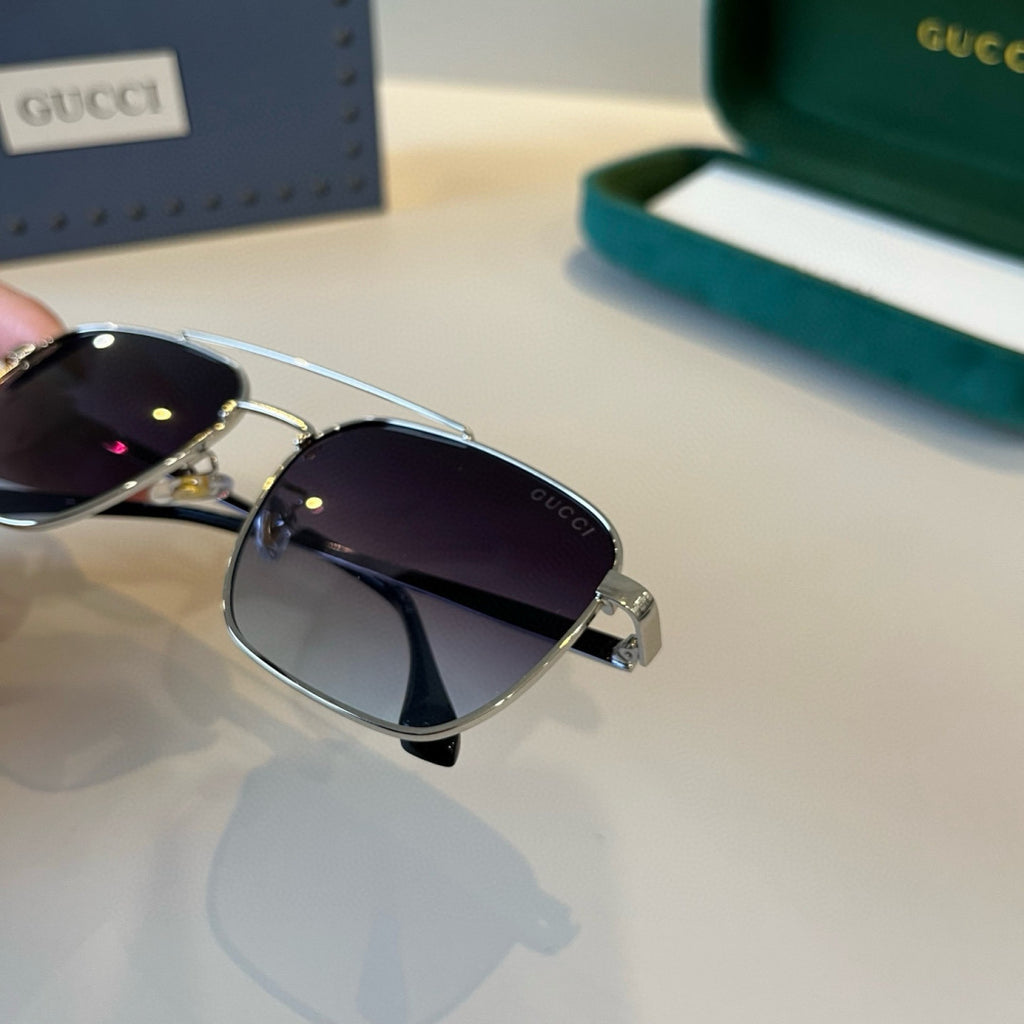 Gucci Metal Aviator Silver Lens Sunglasses for Men & Women - 448853 - detail image 9
