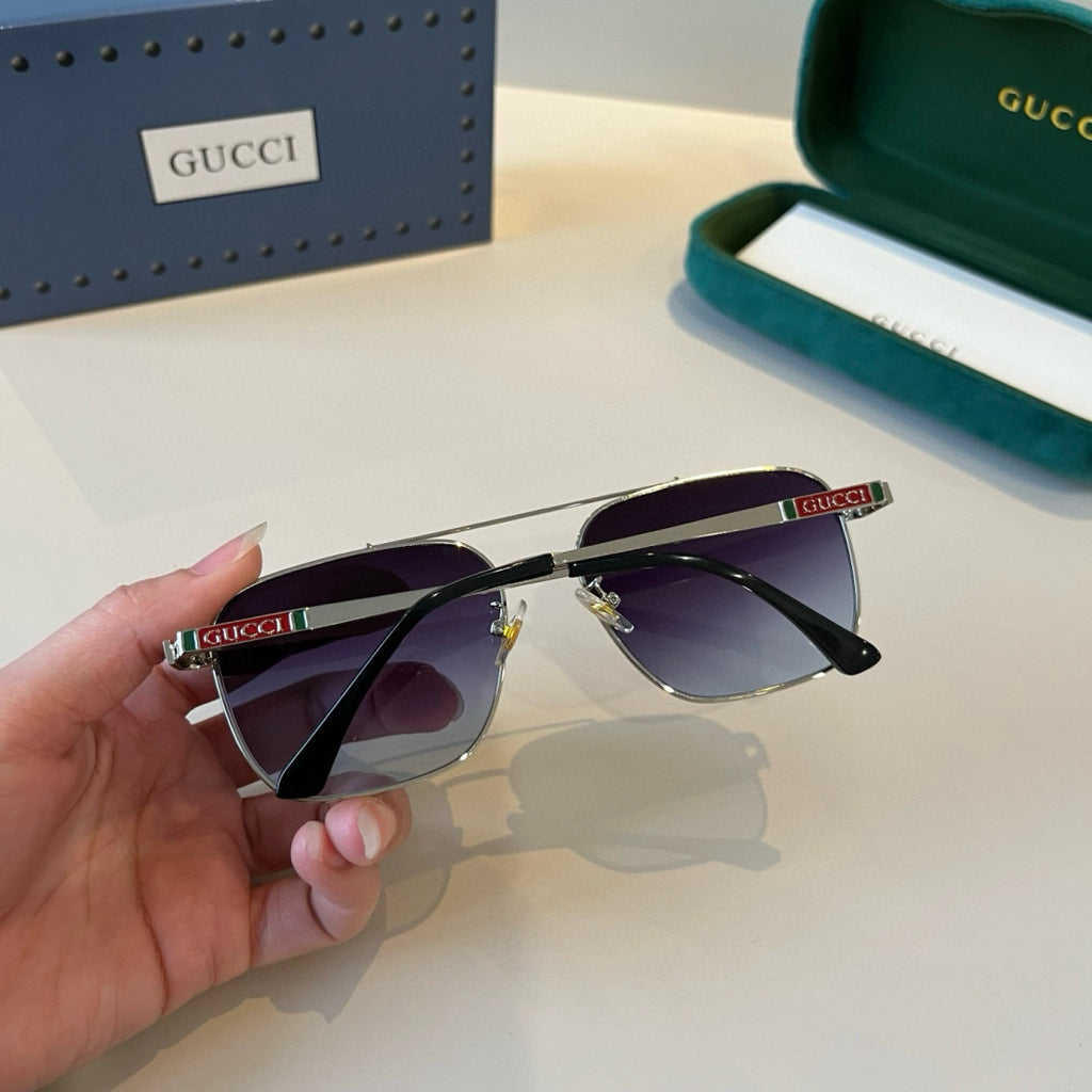 Gucci Metal Aviator Silver Lens Sunglasses for Men & Women - 448853 - detail image 8