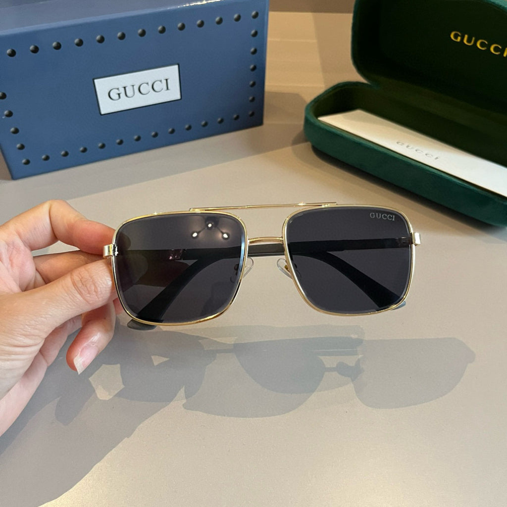 Gucci Metal Aviator Gold Lens Sunglasses for Men & Women - 431321 - detail image 2