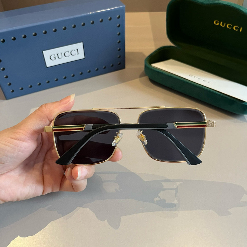 Gucci Metal Aviator Gold Lens Sunglasses for Men & Women - 464870 - detail image 6