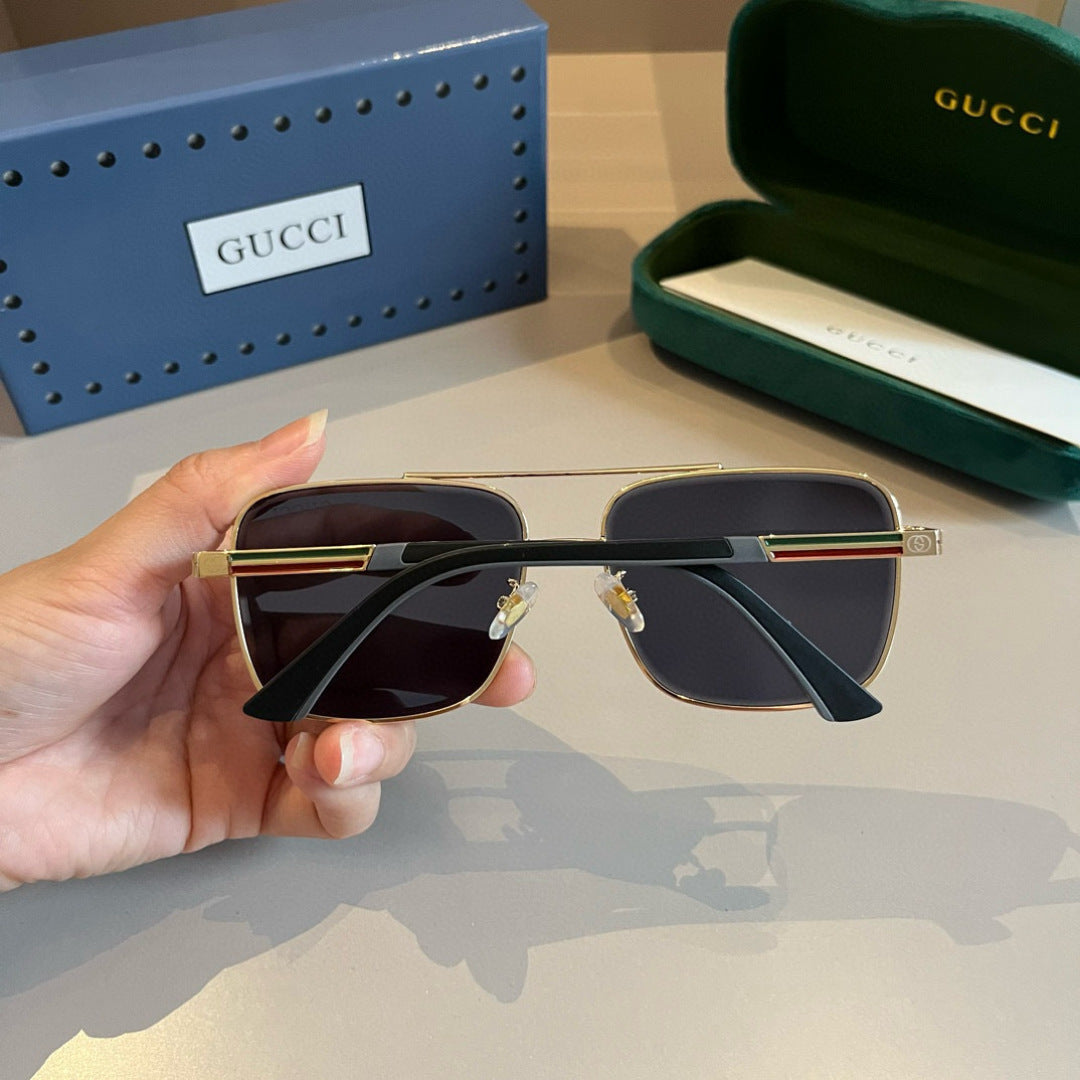 Gucci Metal Aviator Gold Lens Sunglasses for Men & Women - 464870 - detail image 6