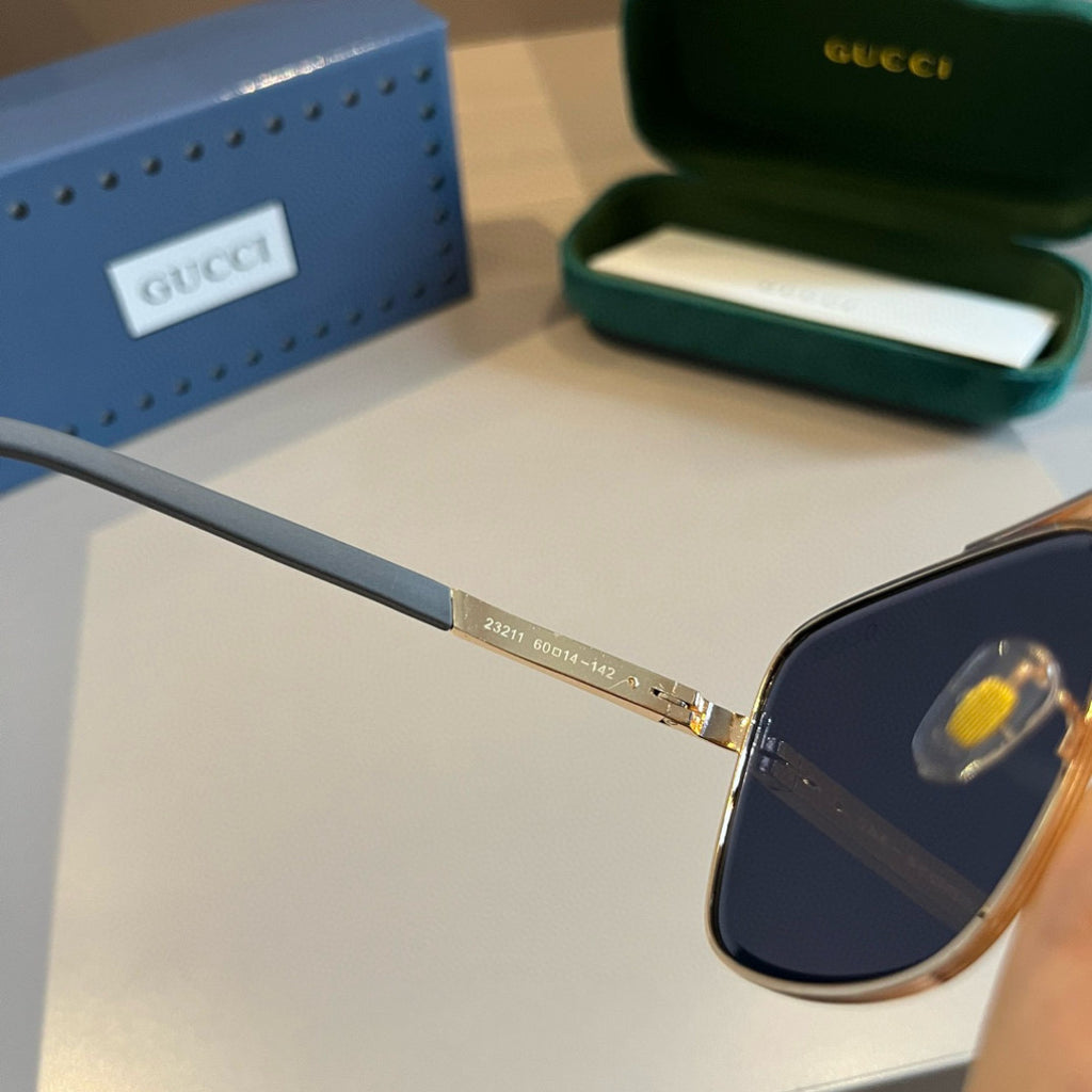 Gucci Metal Aviator Gold Lens Sunglasses for Men & Women - 431321 - detail image 9