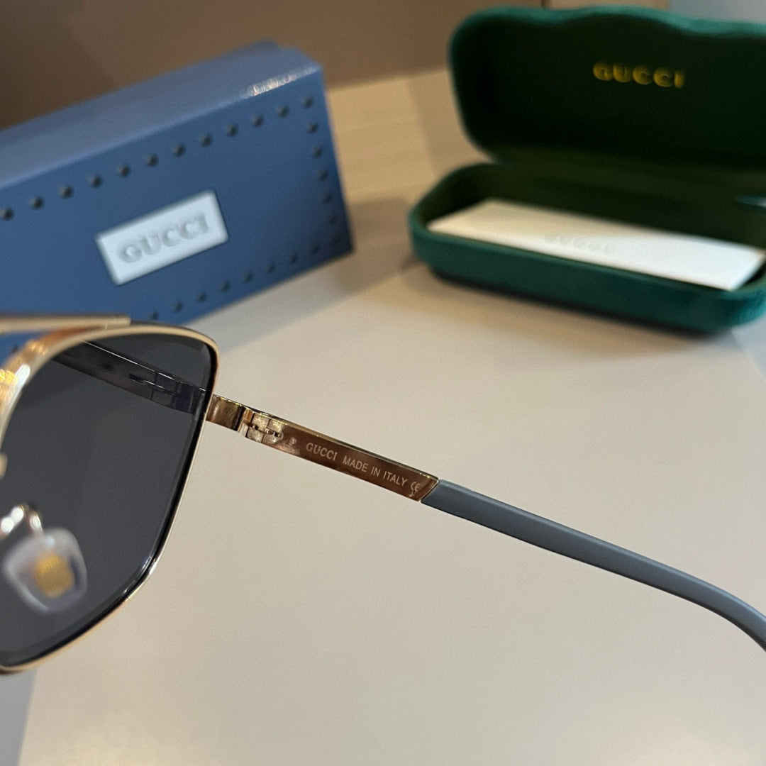 Gucci Metal Aviator Gold Lens Sunglasses for Men & Women - 431321 - detail image 8