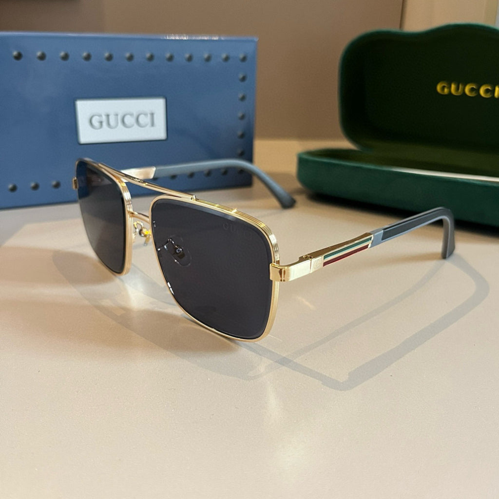 Gucci Metal Aviator Gold Lens Sunglasses for Men & Women - 431321 - detail image 4