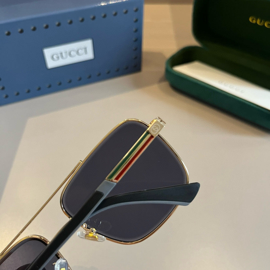 Gucci Metal Aviator Gold Lens Sunglasses for Men & Women - 464870 - detail image 7