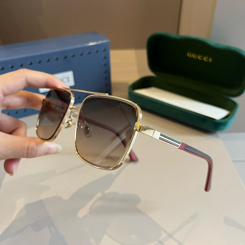 Gucci Metal Aviator Gold Lens Sunglasses for Men & Women - 464871 - detail image 5
