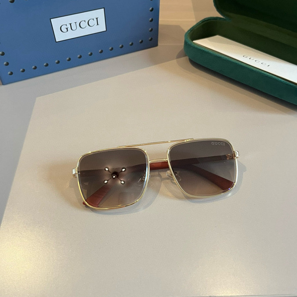 Gucci Metal Aviator Gold Lens Sunglasses for Men & Women - 464871 - detail image 4