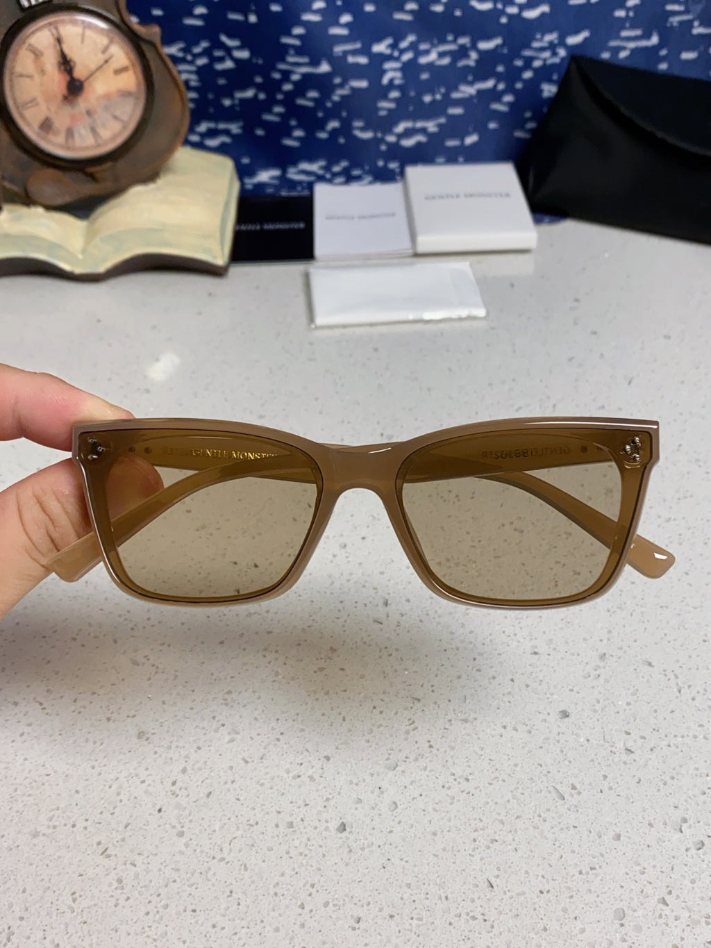 Gentle Monster SOLBEI Metal Fashion Brown Lens Sunglasses for Women - 399406 - detail image 4