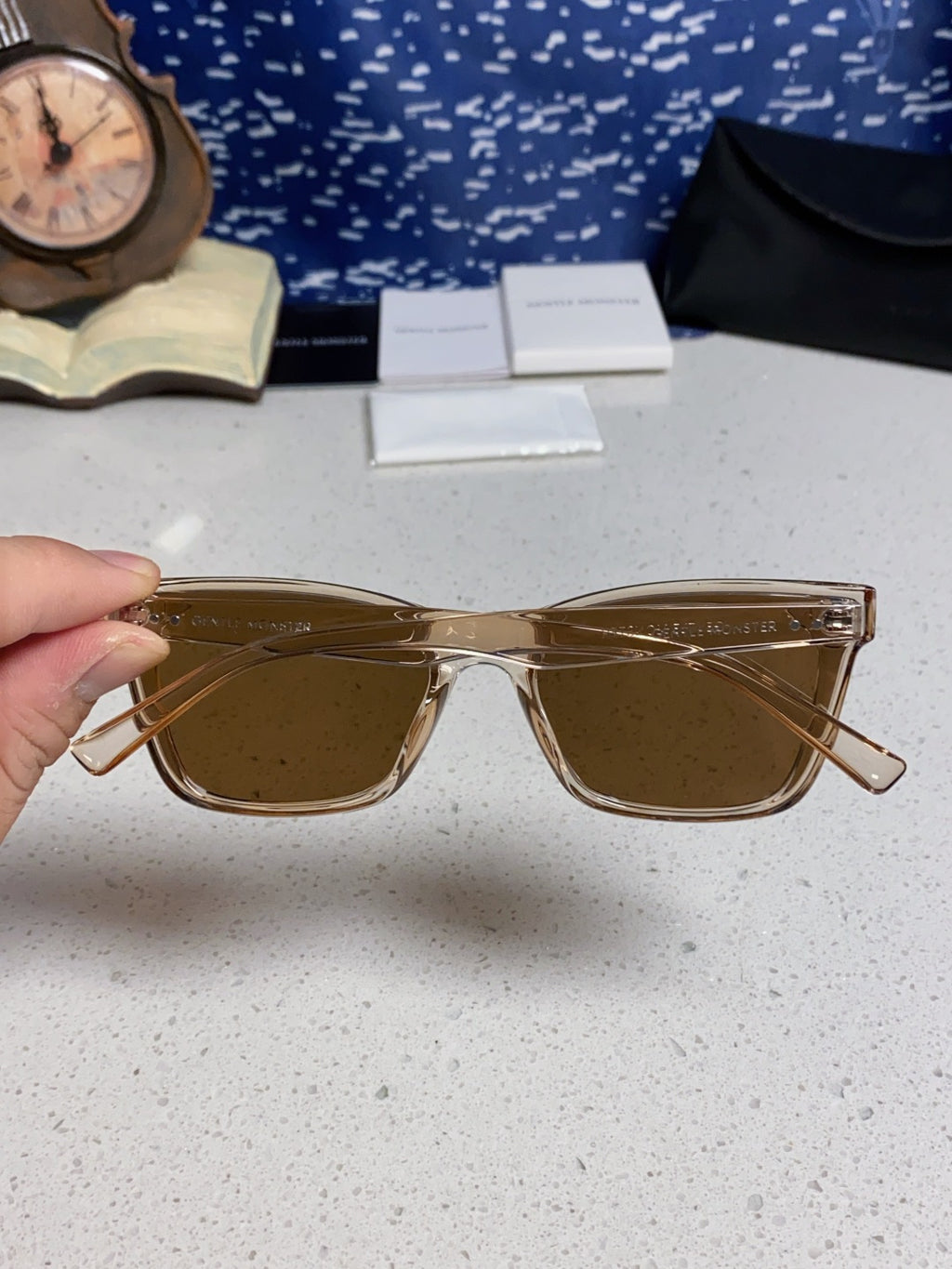 Gentle Monster SOLBEI Metal Fashion Brown Lens Sunglasses for Women - 399405 - detail image 5