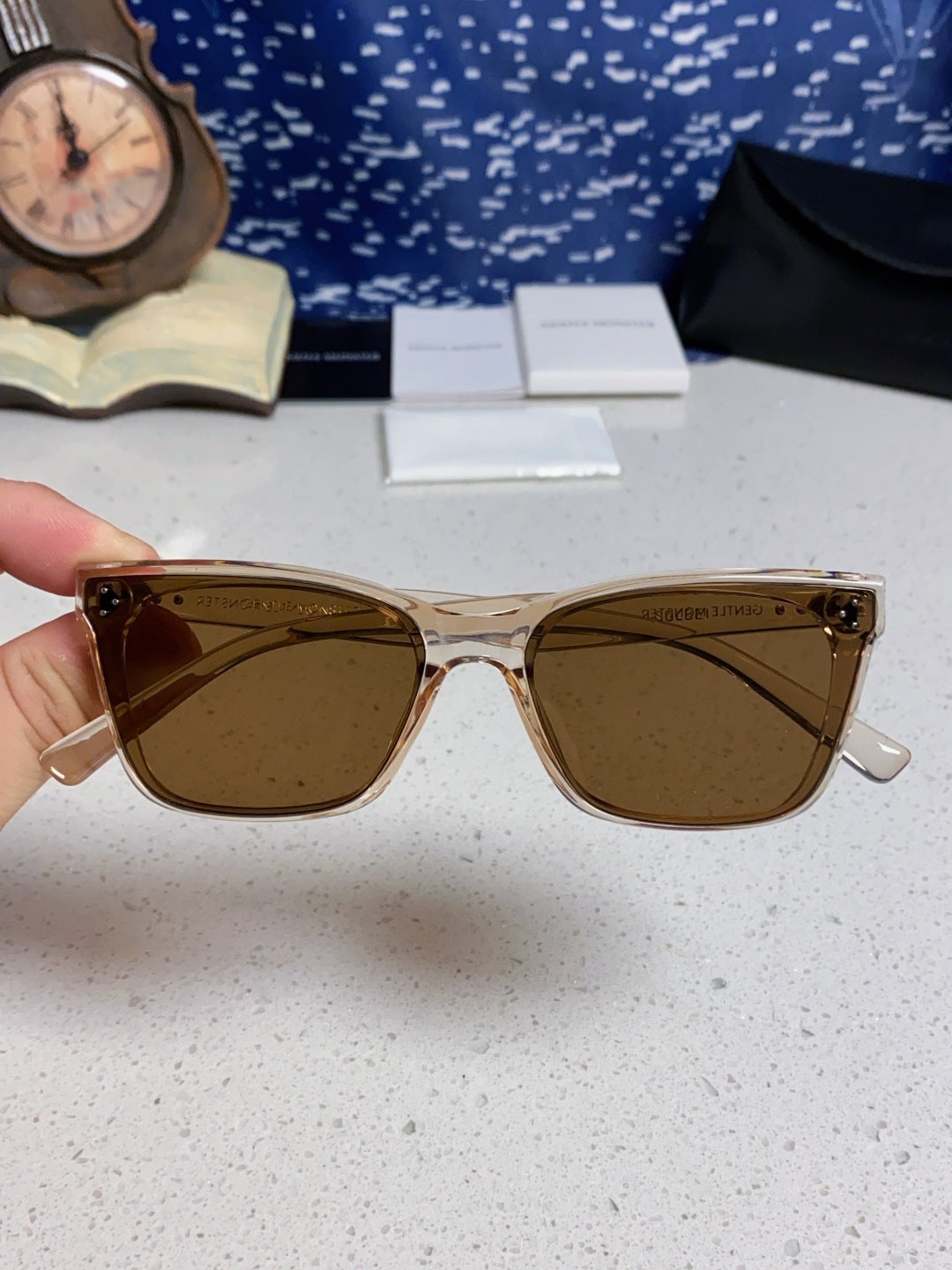 Gentle Monster SOLBEI Metal Fashion Brown Lens Sunglasses for Women - 432961 - detail image 4