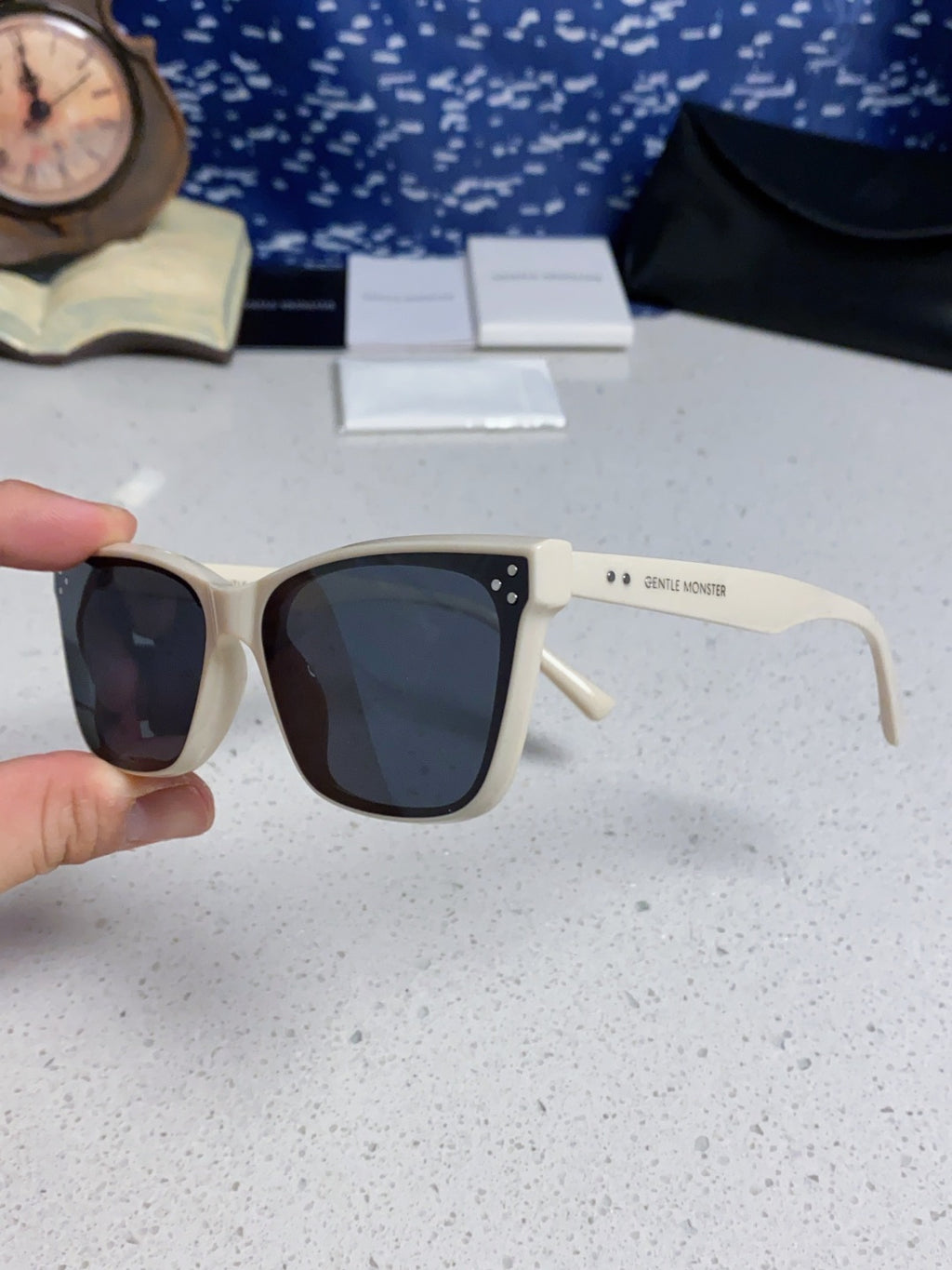 Gentle Monster SOLBEI Metal Fashion Blue Lens Sunglasses for Women - 399408 - detail image 6