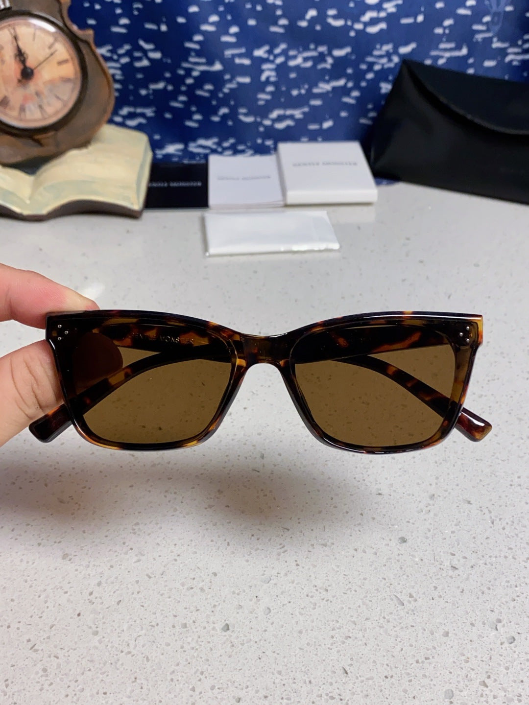 Gentle Monster SOLBEI Metal Fashion Black Lens Sunglasses for Women - 432965 - detail image 4