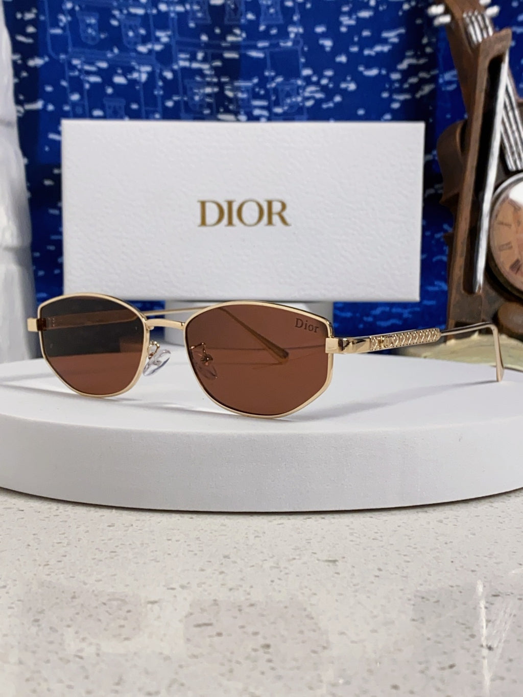 Dior Metal Round Red Lens Sunglasses for Men & Women - detail image 2