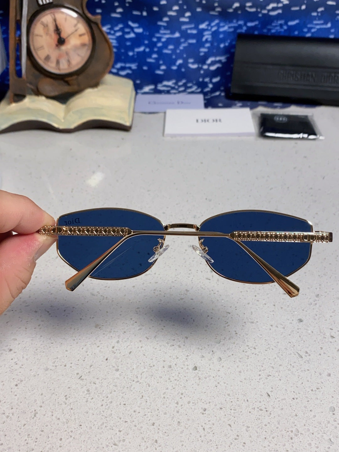 Dior Metal Round Brown Lens Sunglasses for Men & Women - 158404 - detail image 5