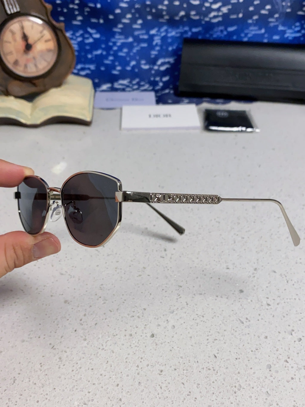 Dior Metal Round Silver Lens Sunglasses for Men & Women - 158405 - detail image 7