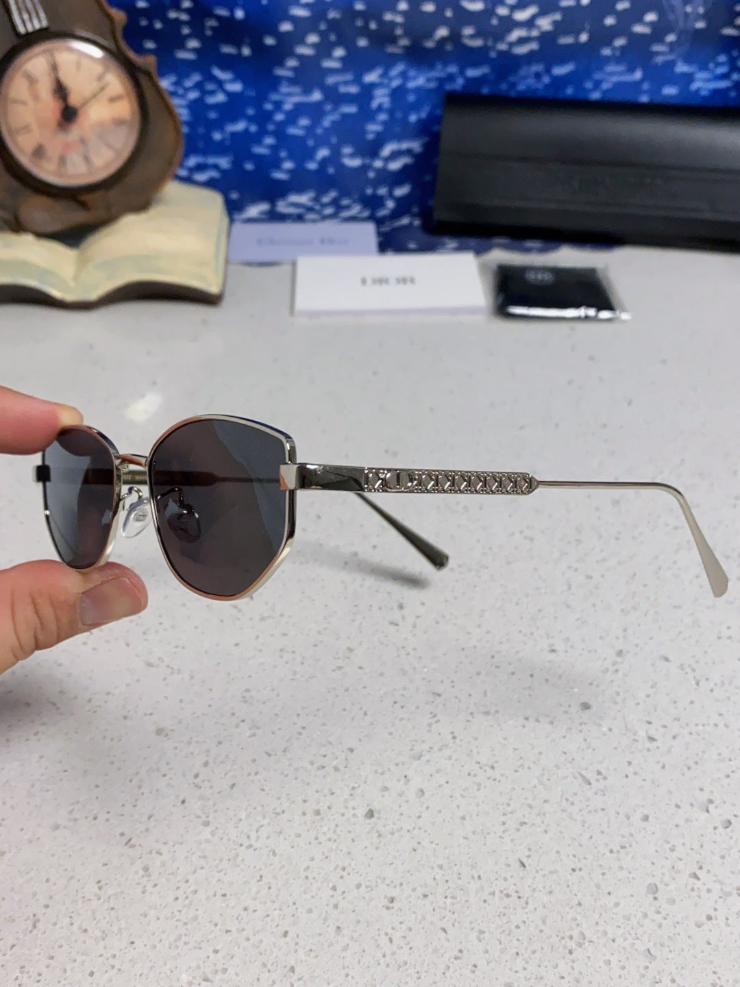 Dior Metal Round Silver Lens Sunglasses for Men & Women - 158405 - detail image 7