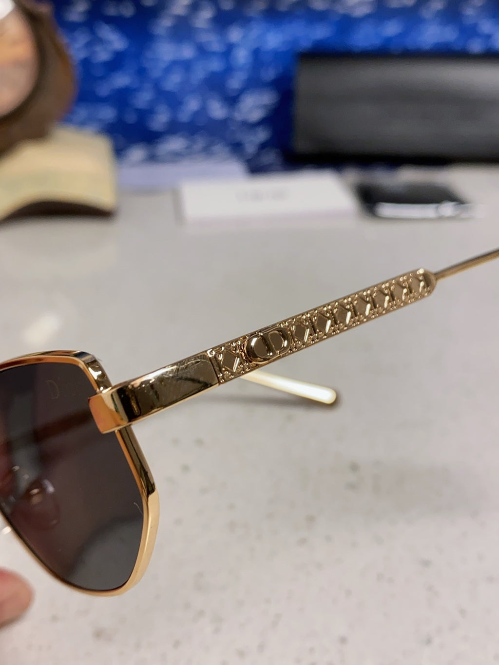 Dior Metal Round Silver Lens Sunglasses for Men & Women - detail image 6
