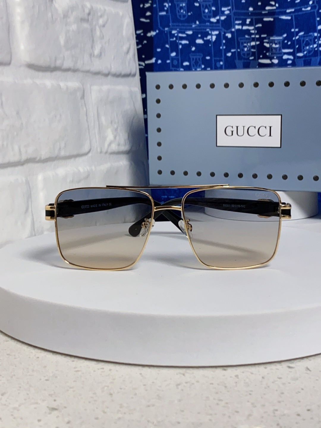 Gucci Metal Square Silver Lens Sunglasses for Men & Women - 158233 - detail image 2