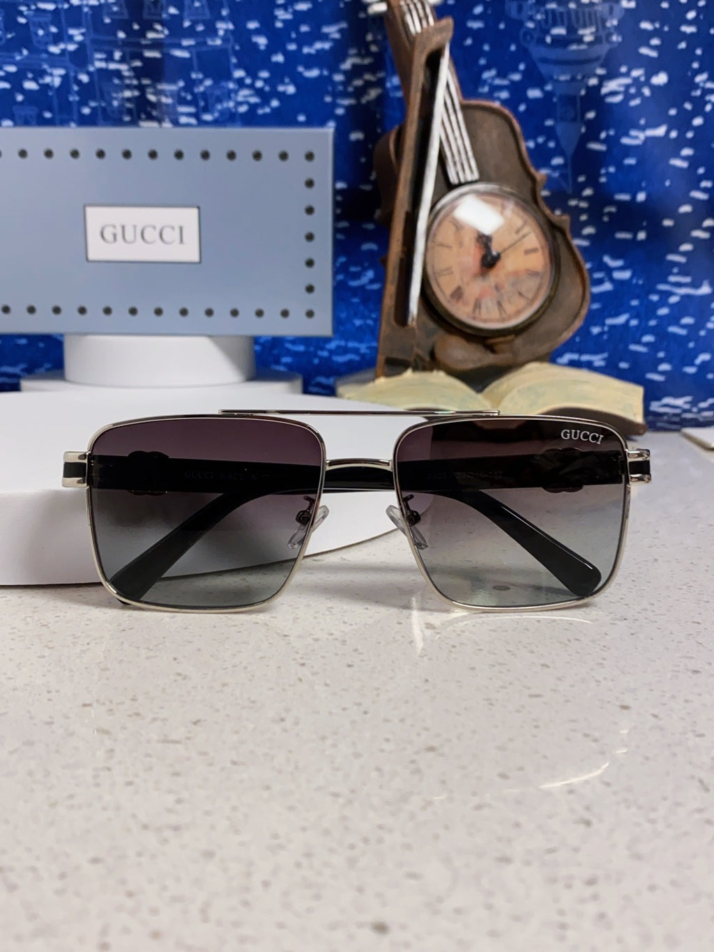 Gucci Metal Square Silver Lens Sunglasses for Men & Women - 158234 - detail image 9