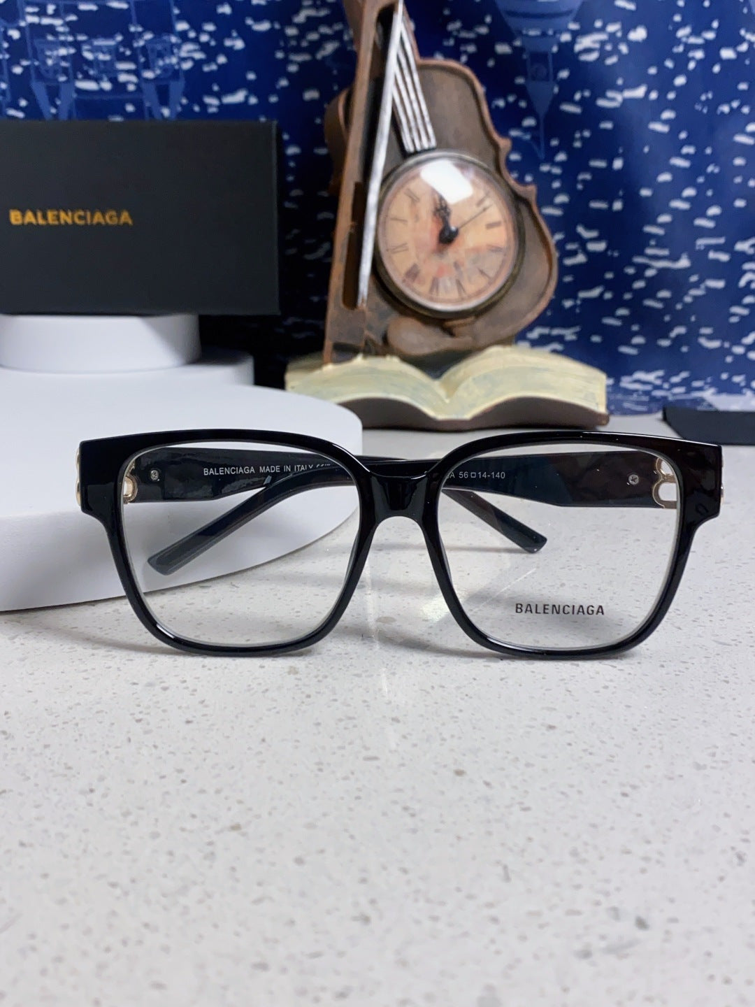 Balenciaga Folding Square Gold Lens Sunglasses for Men & Women - 449647 - detail image 10