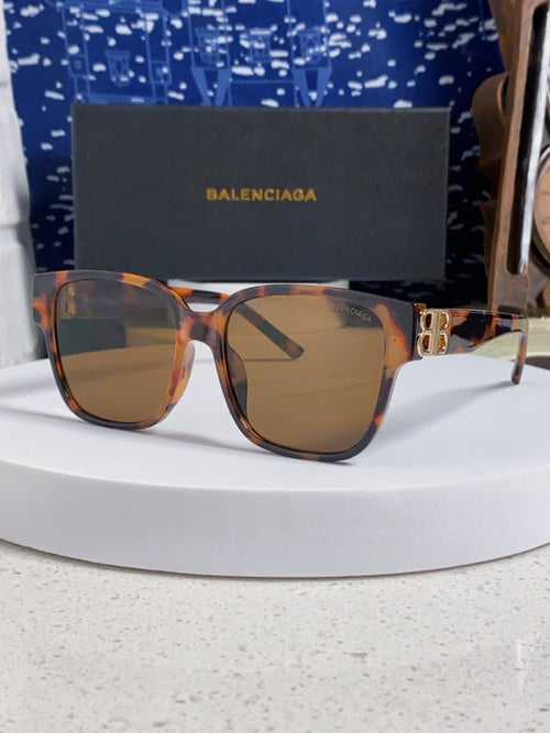 Balenciaga Folding Square Brown Lens Sunglasses for Men & Women - 416121