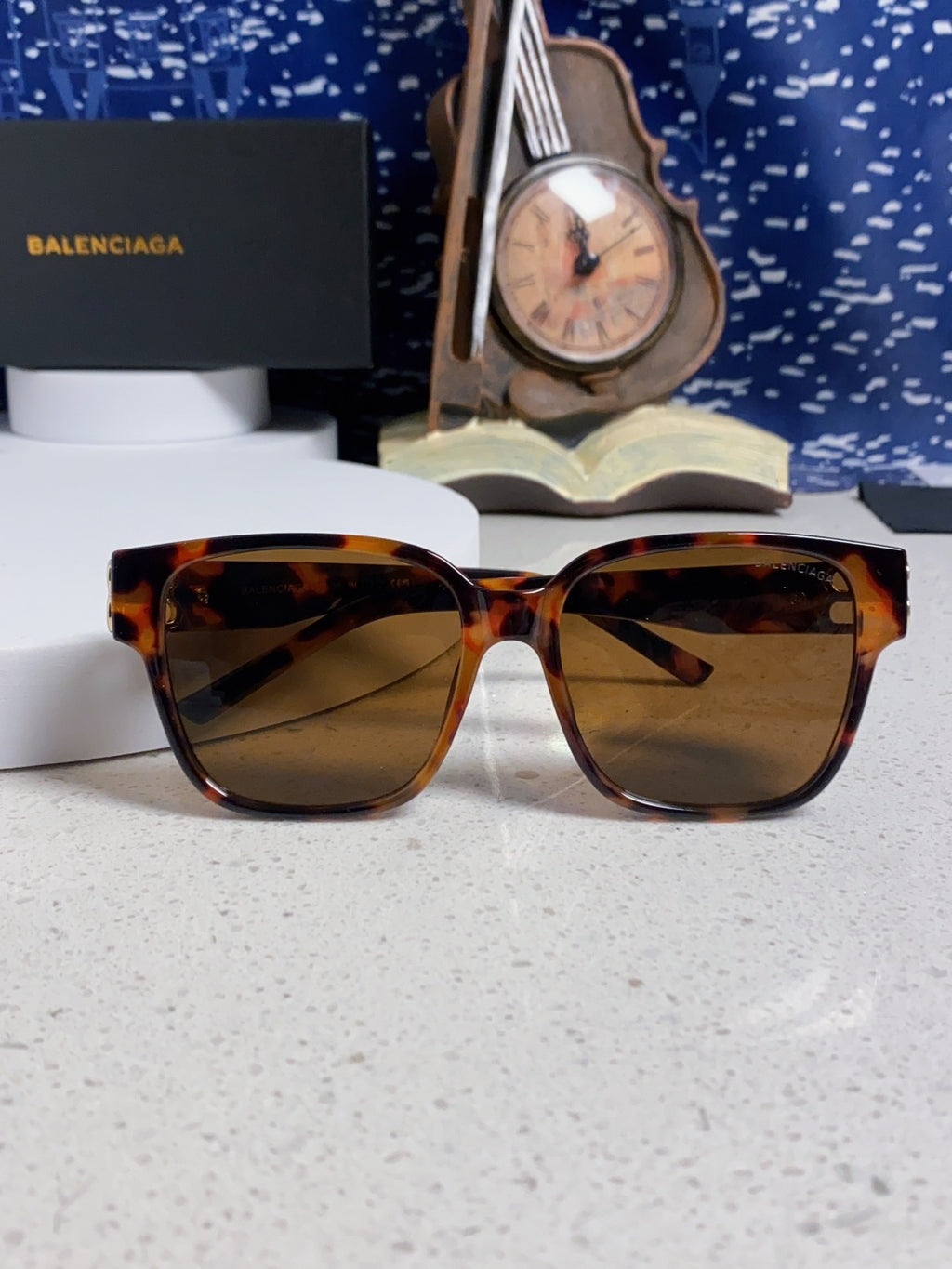 Balenciaga Folding Square Brown Lens Sunglasses for Men & Women - 416121 - detail image 9