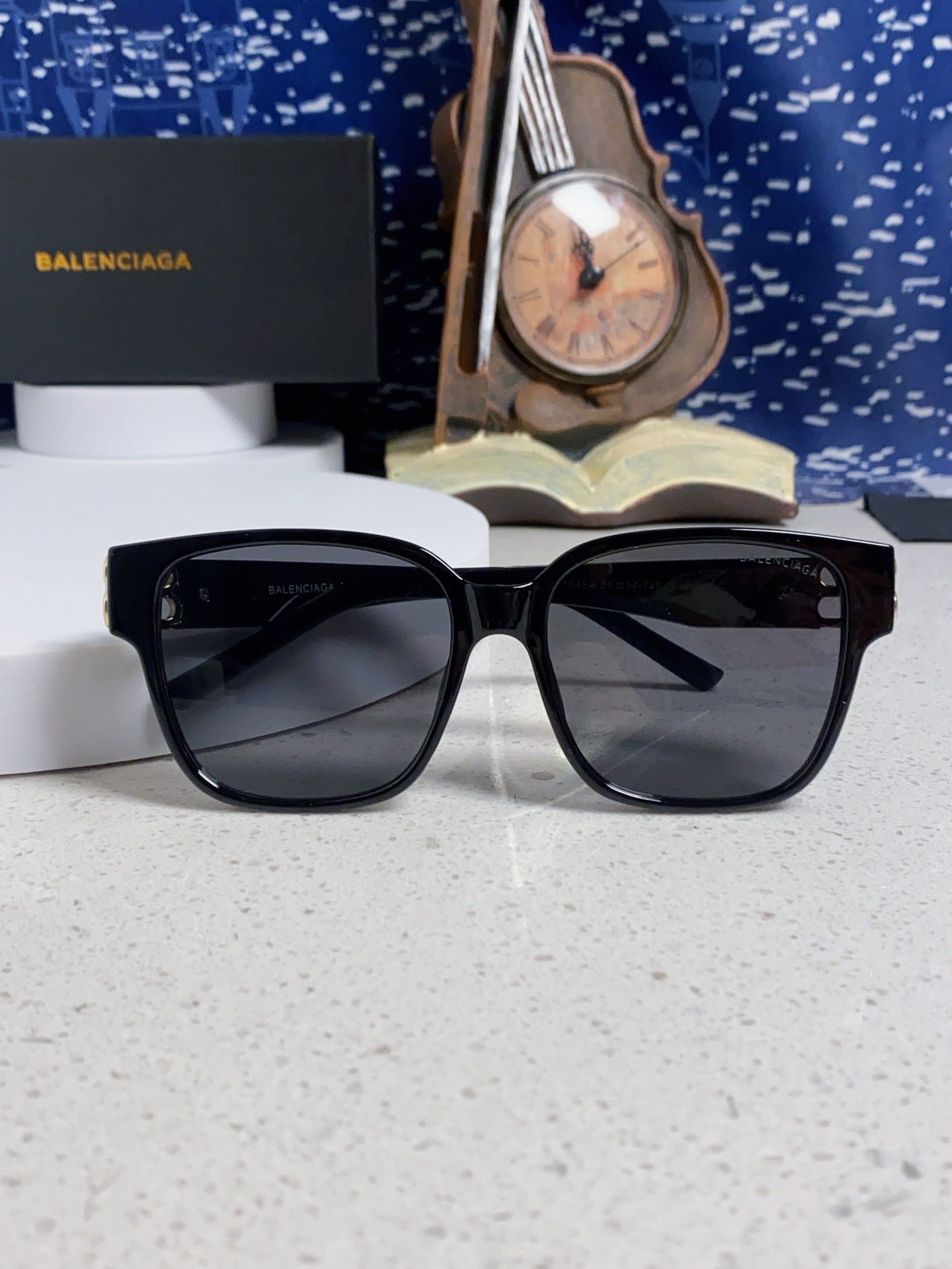 Balenciaga Folding Square Gold Lens Sunglasses for Men & Women - 416122 - detail image 10