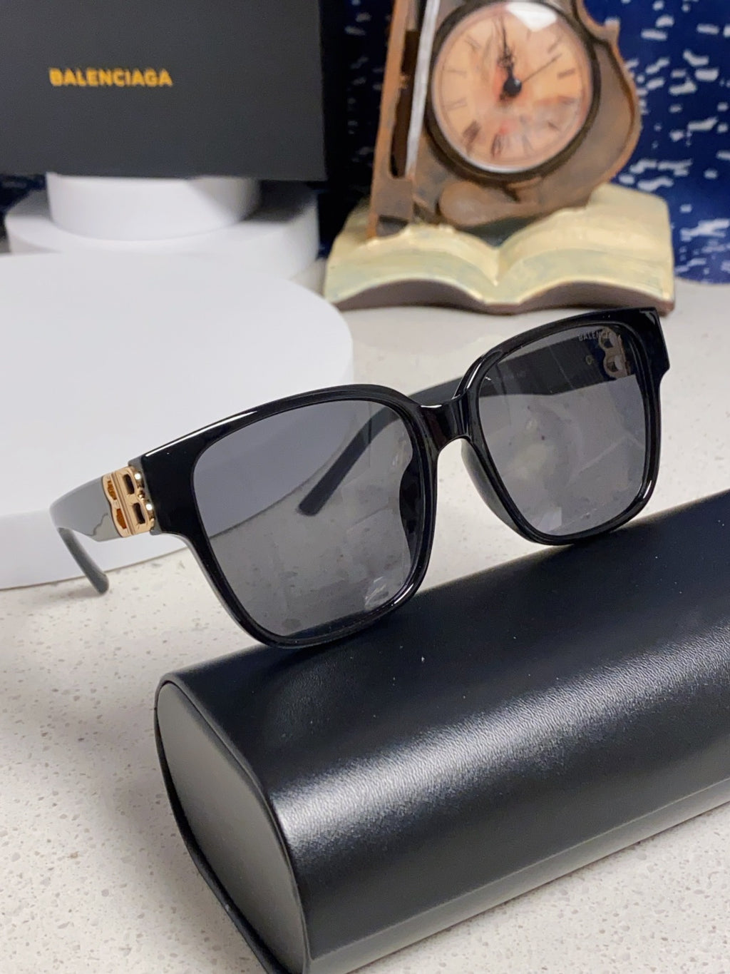Balenciaga Folding Square Gold Lens Sunglasses for Men & Women - 416122 - detail image 11