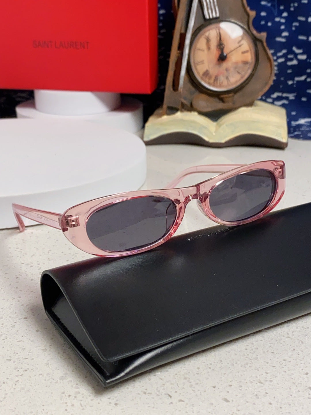 Saint Laurent SL557 Oval Silver Lens Sunglasses for Men & Women - 449214 - detail image 9