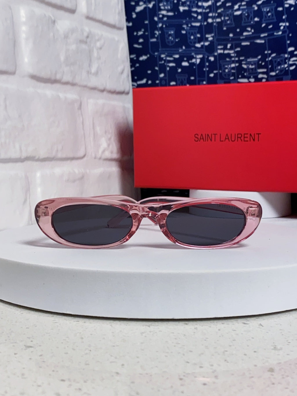 Saint Laurent SL557 Oval Silver Lens Sunglasses for Men & Women - 449214