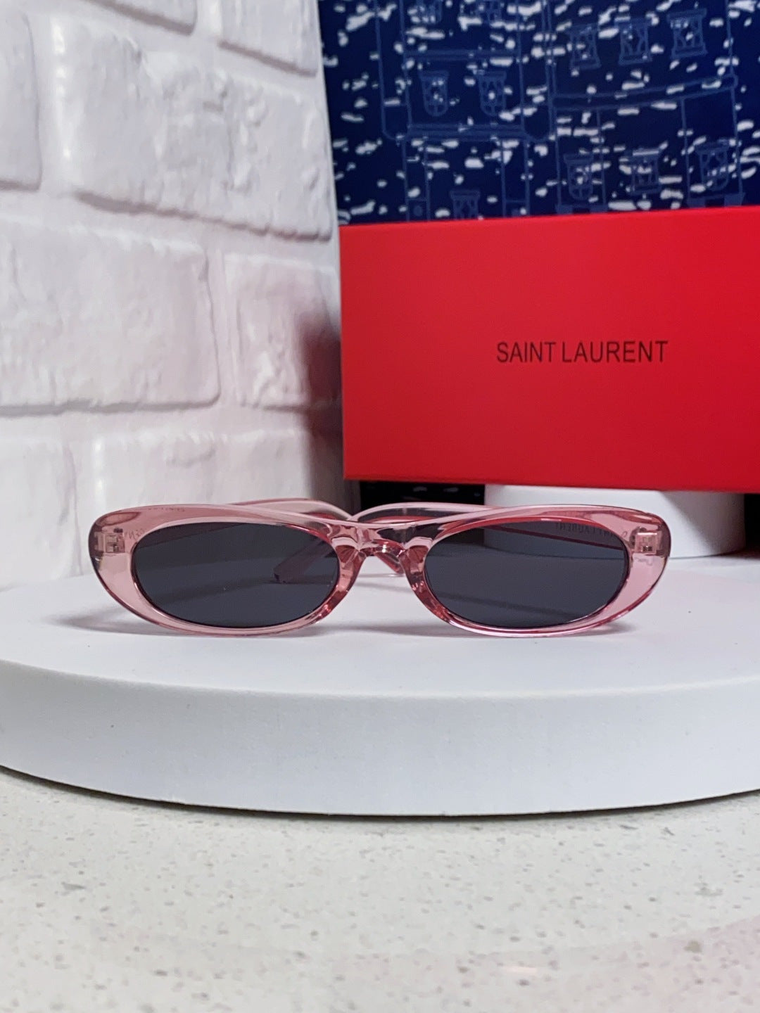 Saint Laurent SL557 Oval Silver Lens Sunglasses for Men & Women - 449214