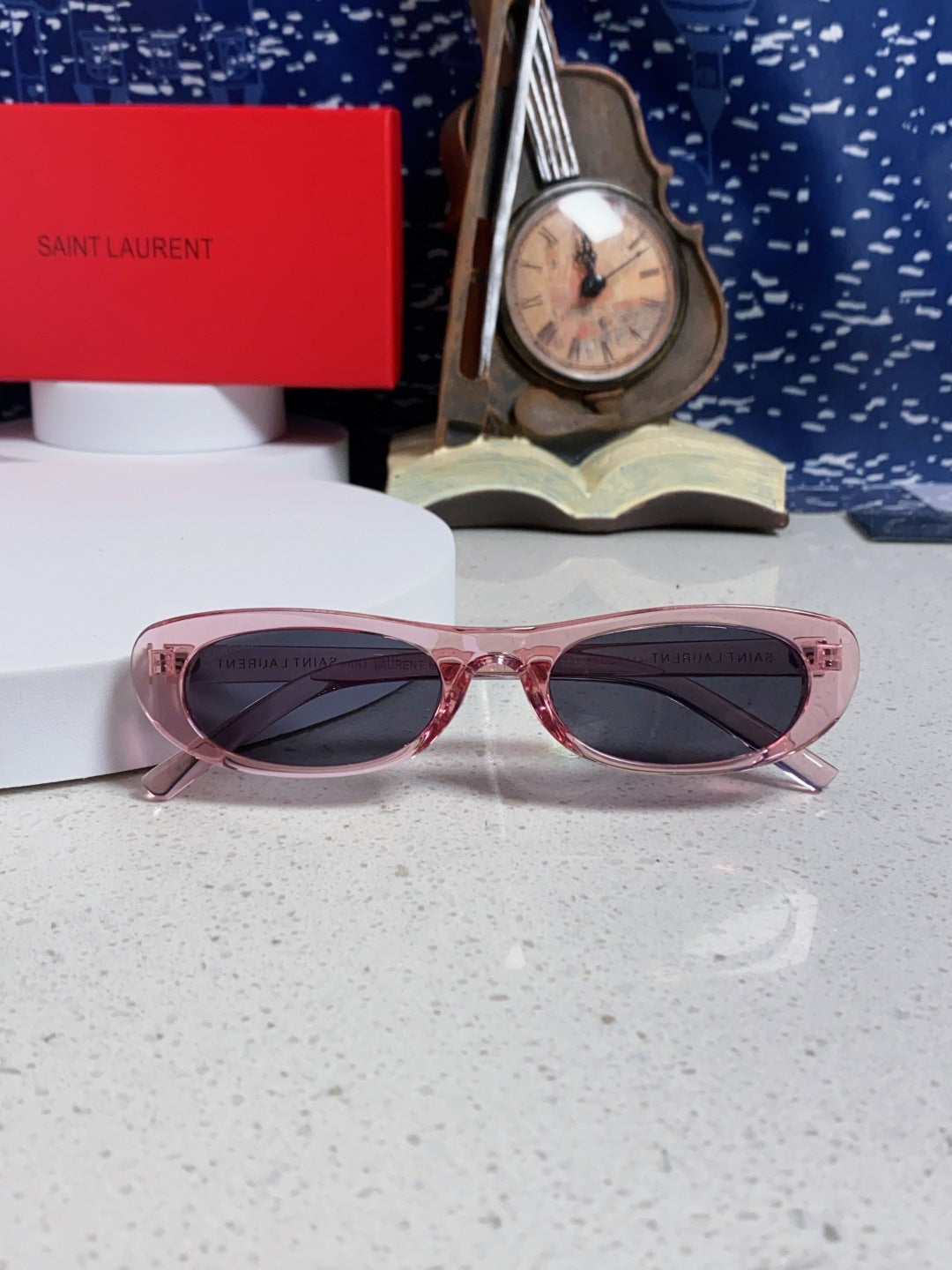 Saint Laurent SL557 Oval Silver Lens Sunglasses for Men & Women - 449214 - detail image 8