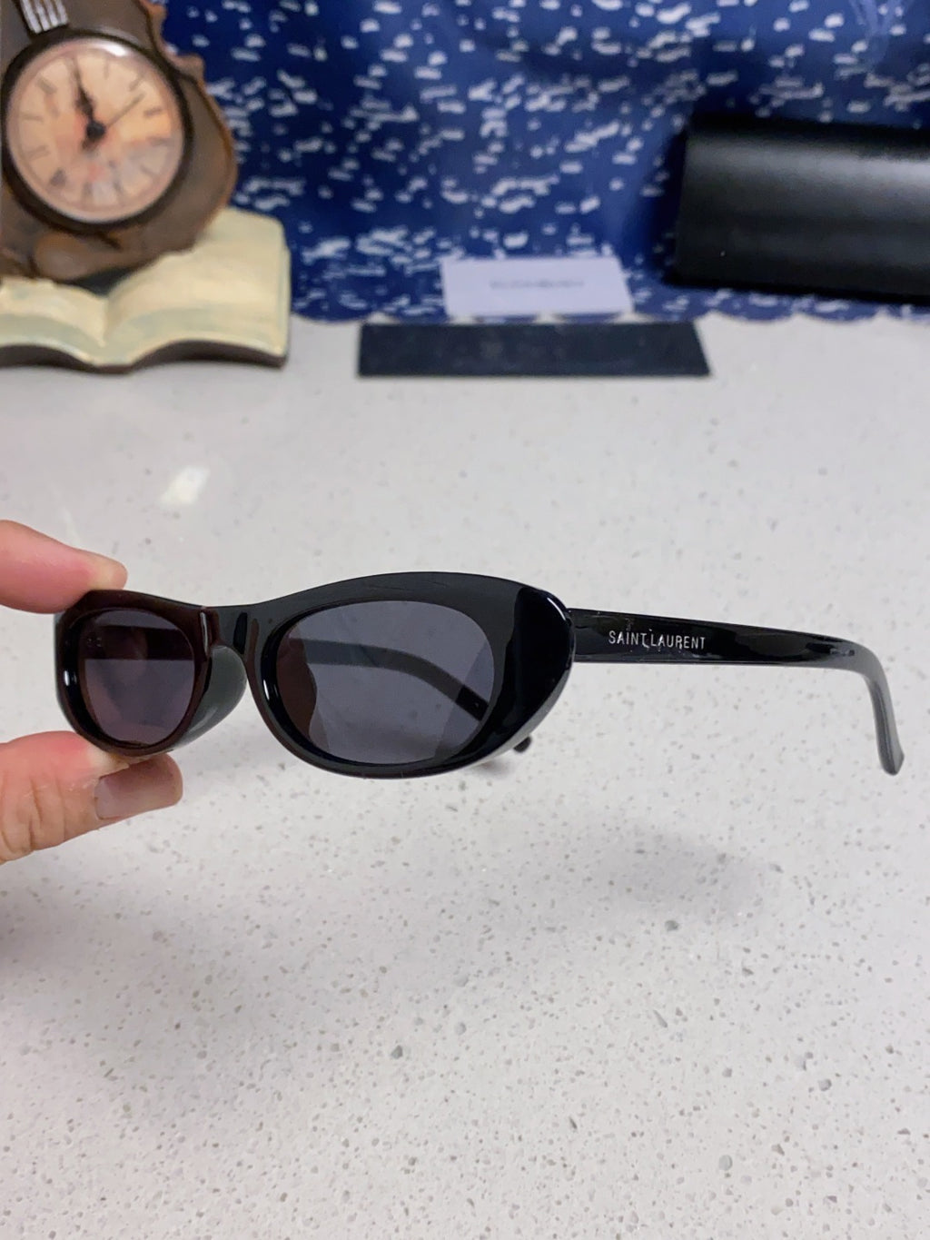 Saint Laurent SL557 Oval Red Lens Sunglasses for Men & Women - detail image 7
