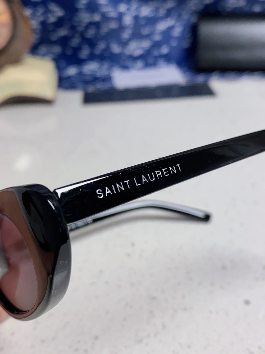 Saint Laurent SL557 Oval Red Lens Sunglasses for Men & Women - detail image 8