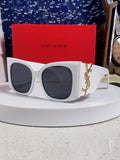 Saint Laurent Oversized Silver Lens Sunglasses for Women