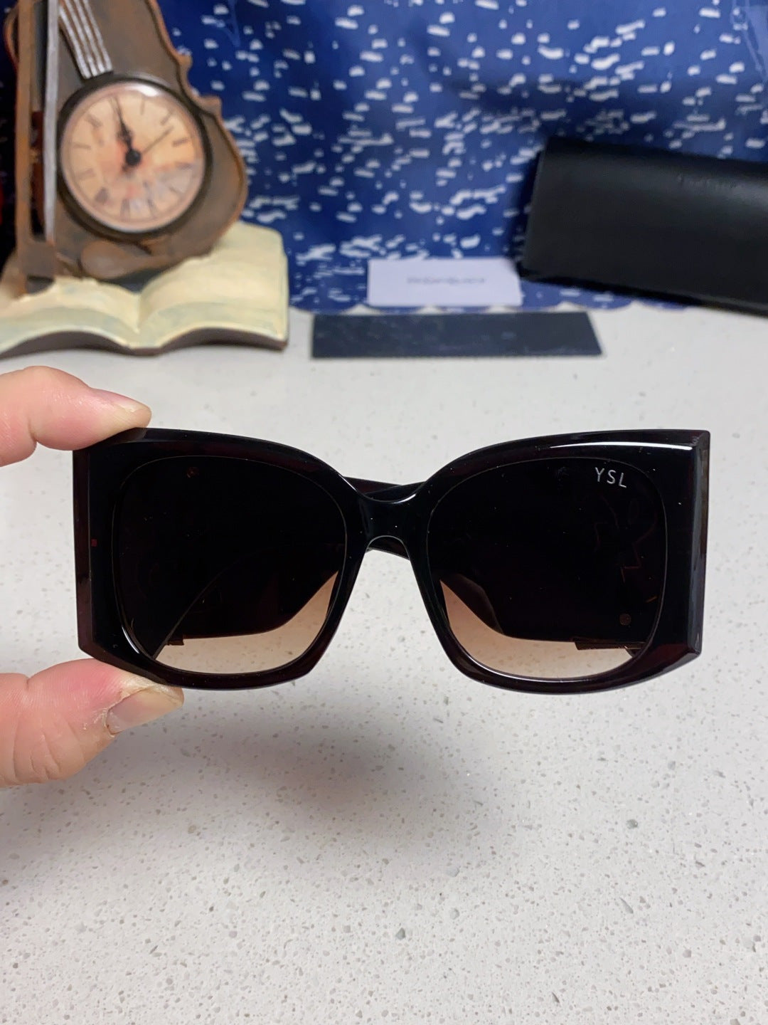 Saint Laurent Oversized Black Lens Sunglasses for Women - 449220 - detail image 4
