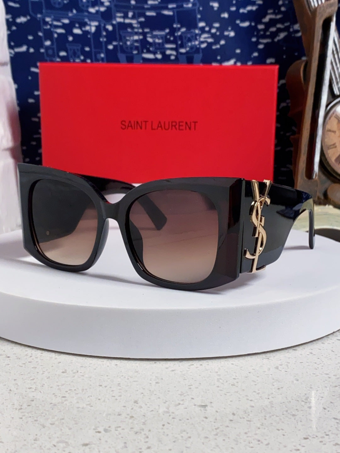 Saint Laurent Oversized Black Lens Sunglasses for Women - 449220