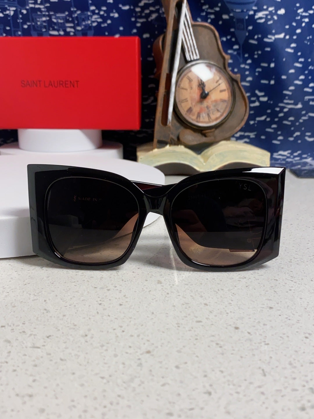 Saint Laurent Oversized Black Lens Sunglasses for Women - 449220 - detail image 9