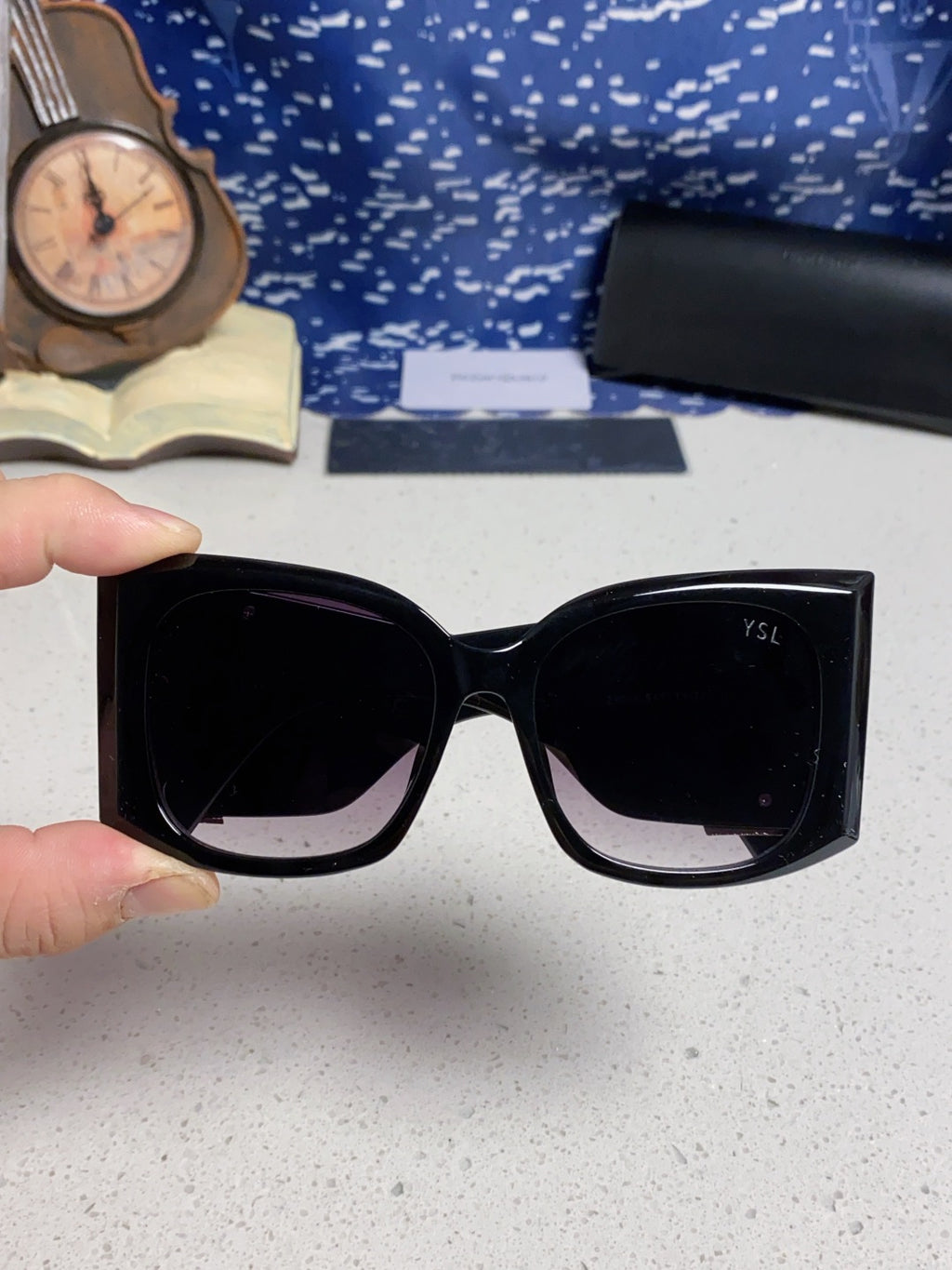 Saint Laurent Oversized Black Lens Sunglasses for Women - 449222 - detail image 4