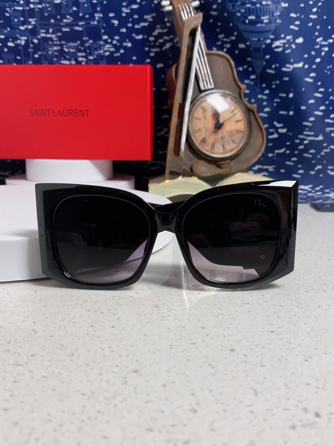 Saint Laurent Oversized Black Lens Sunglasses for Women - 449222 - detail image 9