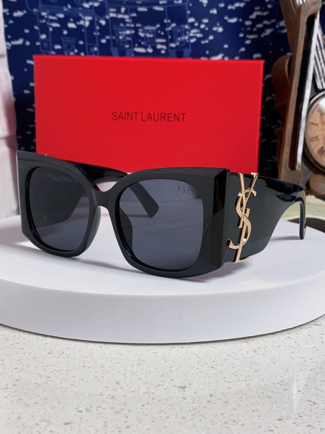 Saint Laurent Oversized Black Lens Sunglasses for Women - 449223