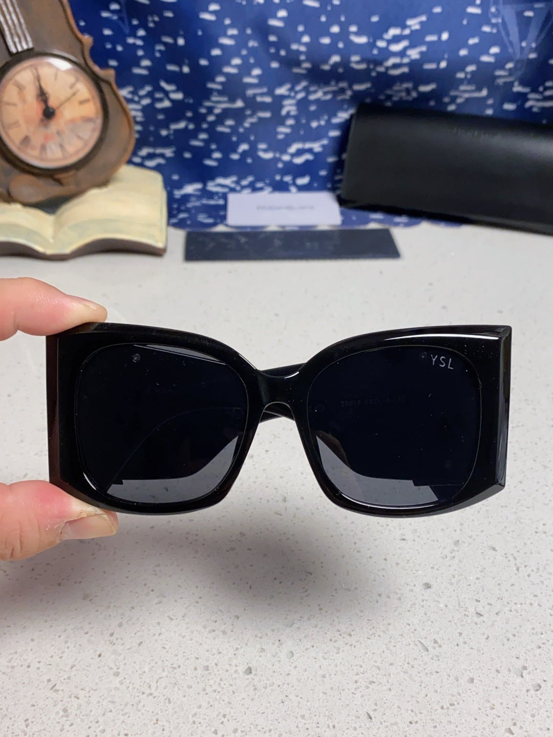 Saint Laurent Oversized Black Lens Sunglasses for Women - 449223 - detail image 4