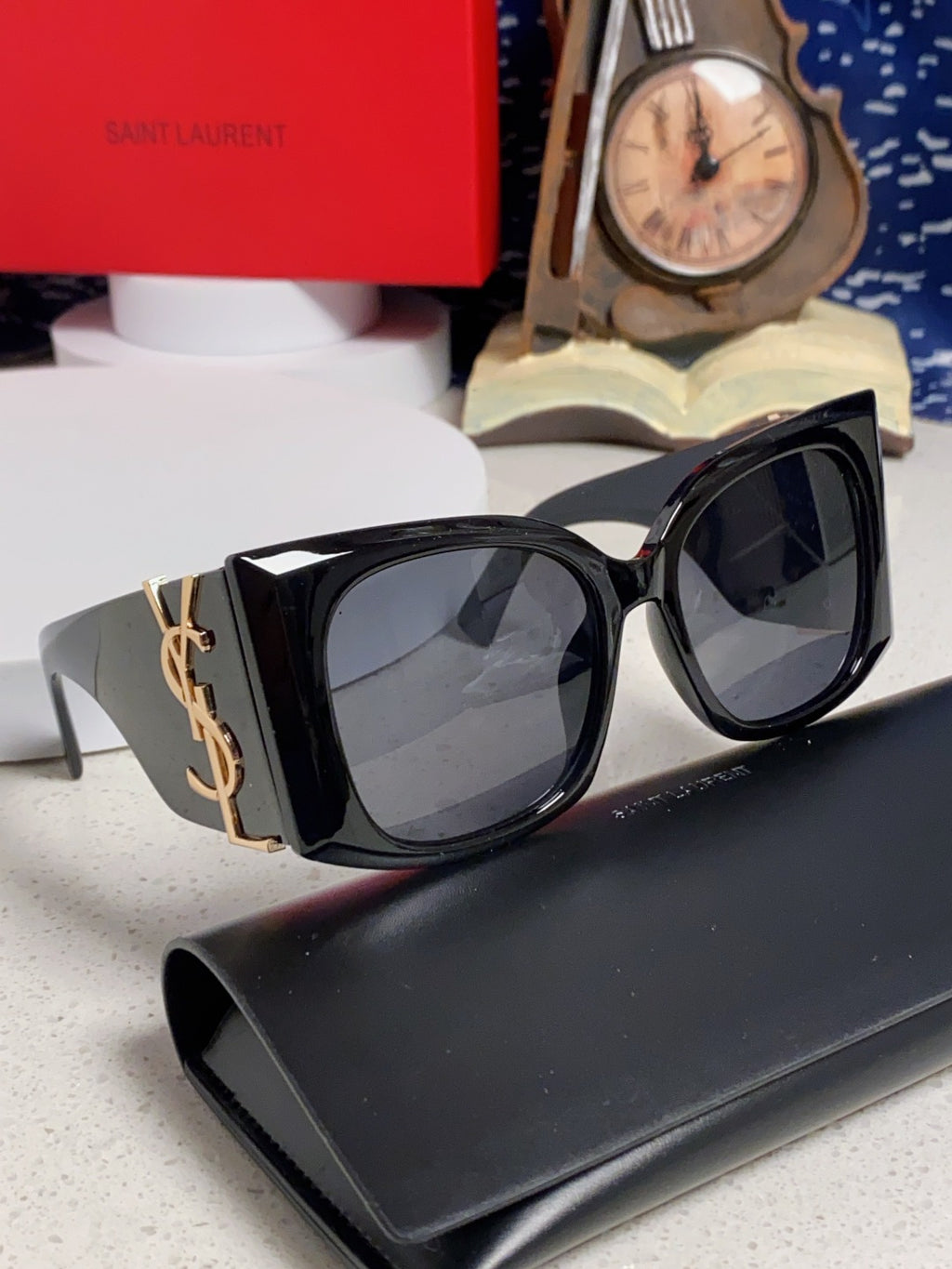 Saint Laurent Oversized Black Lens Sunglasses for Women - 449223 - detail image 10