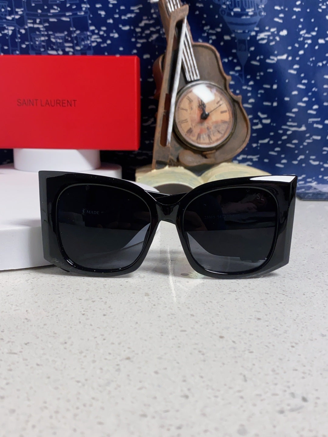Saint Laurent Oversized Black Lens Sunglasses for Women - detail image 9