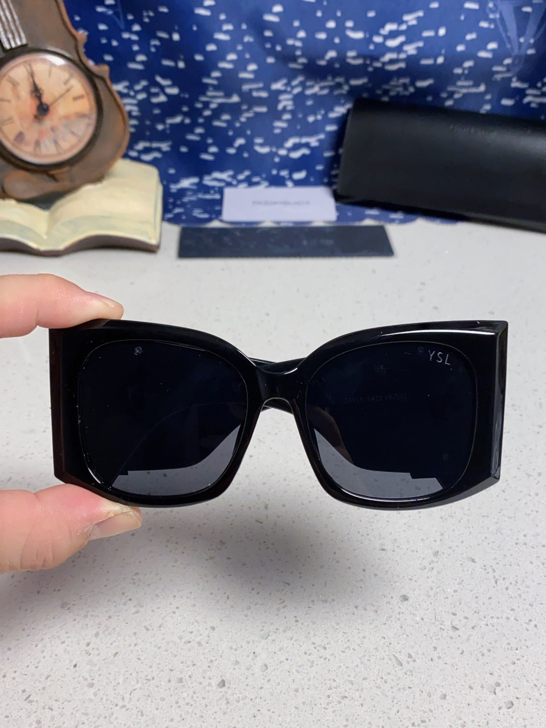 Saint Laurent Oversized Black Lens Sunglasses for Women - detail image 4