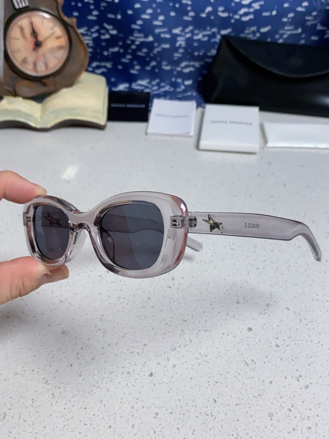 Gentle Monster ORACLE Cat-Eye Silver Lens Sunglasses for Women - detail image 6