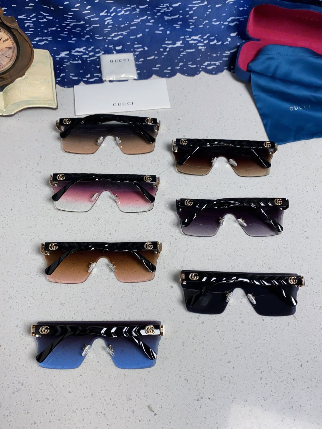 Gucci Square Black Lens Sunglasses for Women - detail image 11