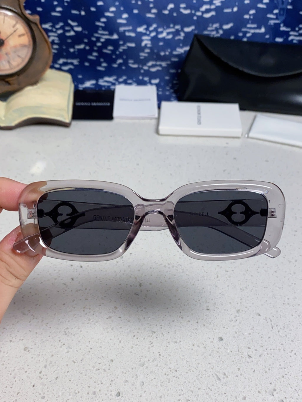 Gentle Monster THE Polarized Square Silver Lens Sunglasses for Men & Women - detail image 4
